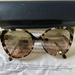 Warby Parker cat eye tortoise sunglasses